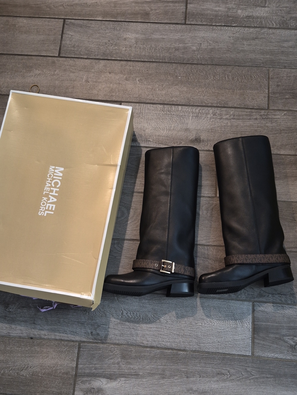 MICHAEL Michael Kors Colby Leather Boots Women's Sz 6.5 New $350